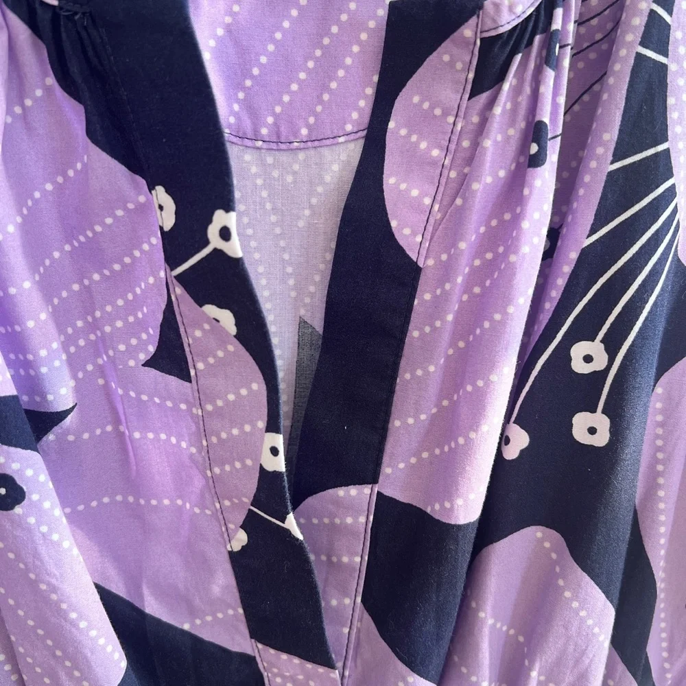 ✨ Anthropologie Purple Floral Print Dress | Elastic Waist ✨ - Picture 8 of 8